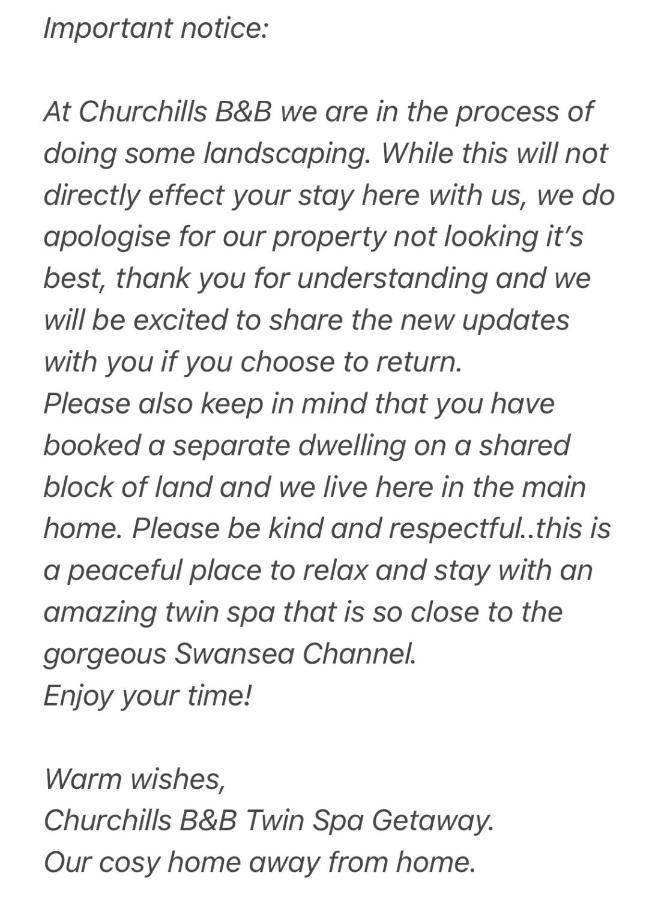 Churchill'S B&B Twin Spa Getaway Studio Swansea Exteriér fotografie